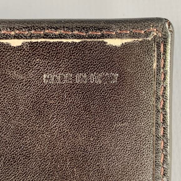 FENDI 2009 Foglio Forever Brown Yellow Monogram Fabric Leather Wallet - Picture 5 of 8